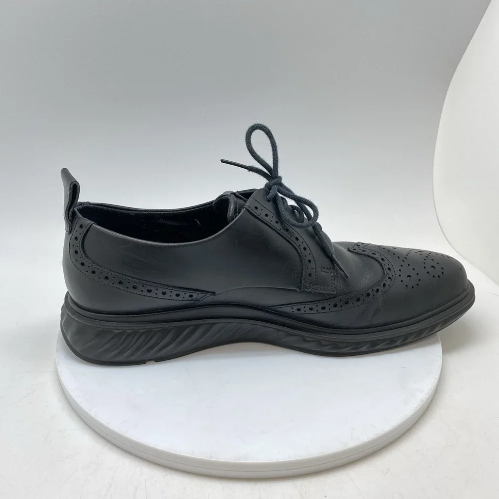 Ecco Sneakers ST1 Hybrid Wingtip Mens 11-11.5 GTX‎ Black Leather Oxford Shoes